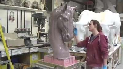 آموزش طراحی و ساخت مجسمه سر اسب