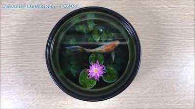 آموزش ساخت حوضچه ماهی با اپوکسی رزین لایه به لایه